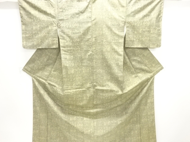 草花模様織出し西陣お召着物